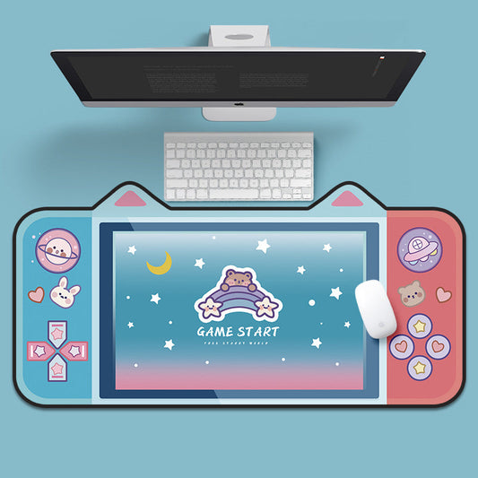 Cat Ears XL Desk Mat for a cute cozy gaming desk