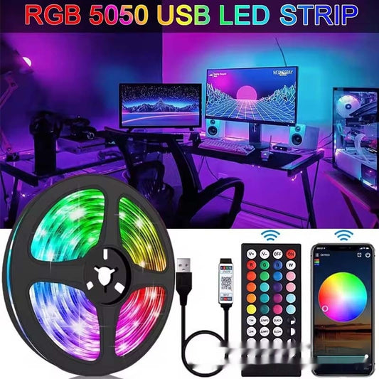 Soft Glow LED Desk Lights for pastel gaming room atmosphere